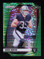 Brock Bowers 2024 Panini Prizm Prizms Neon Green Pulsar #315 RC at PristineAuction.com