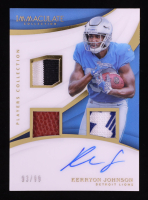 Kerryon Johnson 2018 Immaculate Collection Players Collection Material Autographs #40 #93/99 at PristineAuction.com