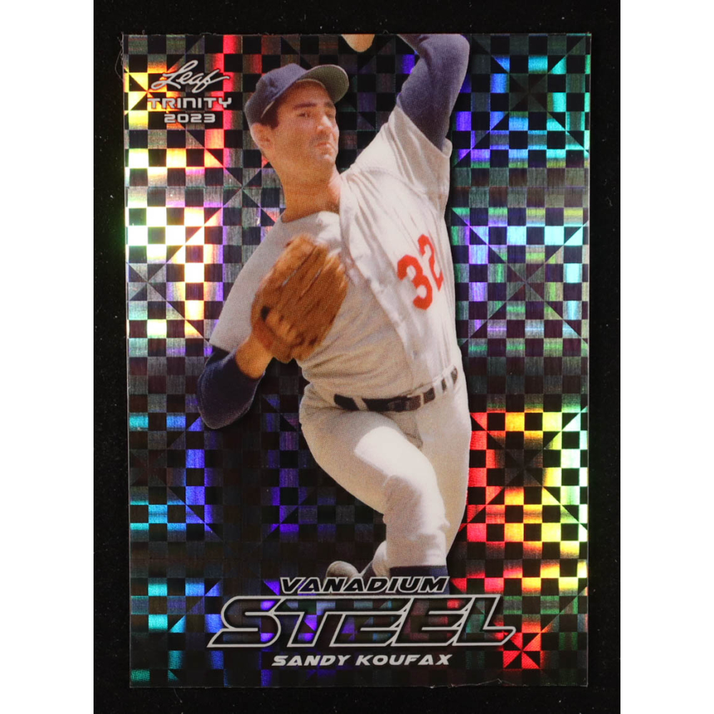 Sandy Koufax 2023 Leaf Trinity Mega Box Steel Checkerboard #S67 #9/10 at PristineAuction.com