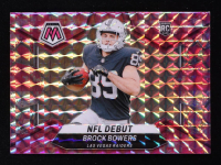Brock Bowers 2024 Panini Mosaic Mosaic Camo Pink #286 DEB RC at PristineAuction.com