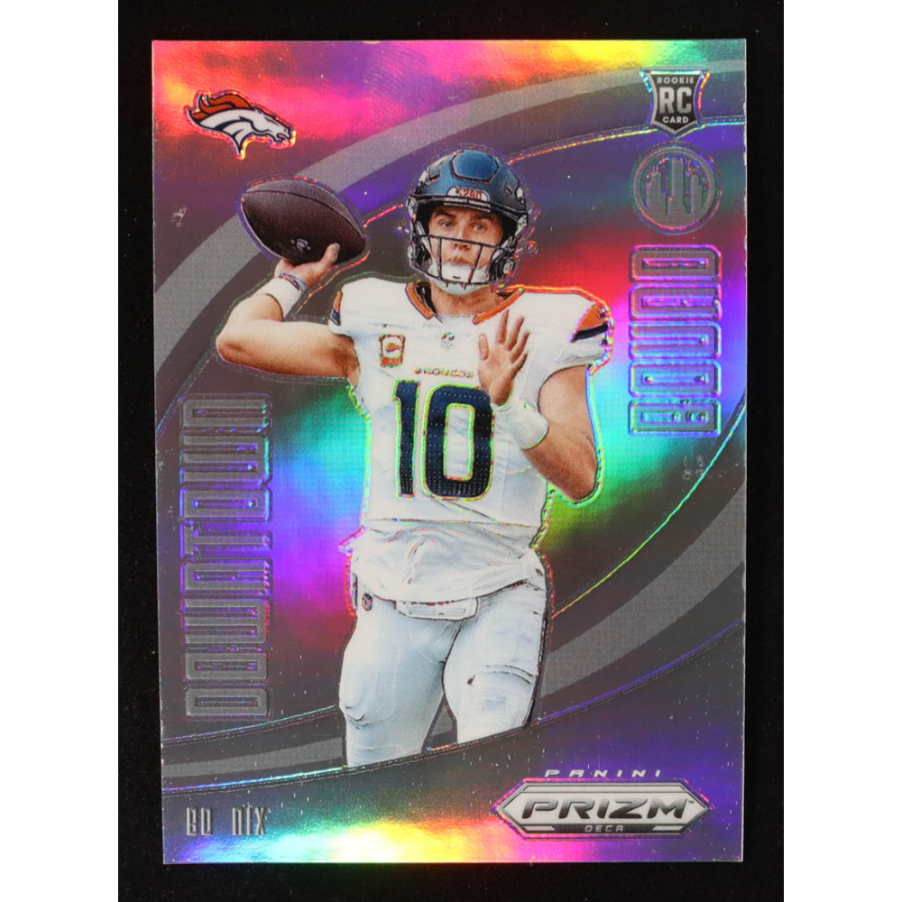 Bo Nix 2024 Panini Prizm Deca Downtown Bound Silver #3 RC at PristineAuction.com