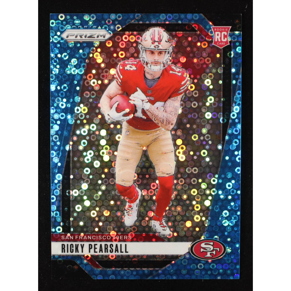 Ricky Pearsall 2024 Panini Prizm Prizms No Huddle Blue #383 RC #60/99 at PristineAuction.com Ricky Pearsall 2024 Panini Prizm Prizms No Huddle Blue #383 RC #60/99 at PristineAuction.com