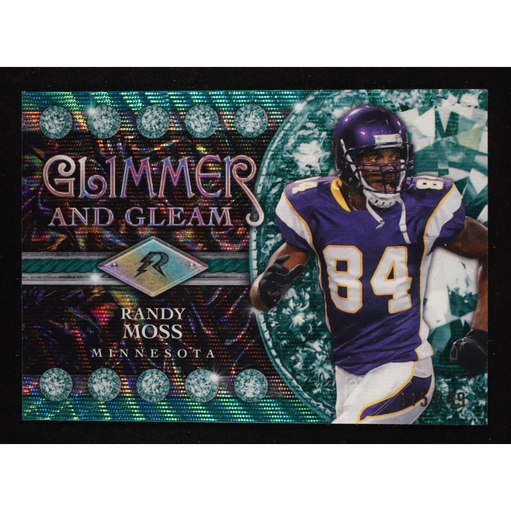 Randy Moss 2024 Topps Resurgence Glimmer and Gleam Teal Surge #GG14 #115/149 at PristineAuction.com
