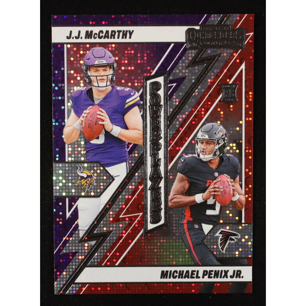 JJ McCarthy / Michael Penix Jr. 2024 Panini Contenders Power Players #21 RC at PristineAuction.com