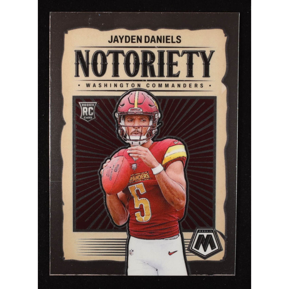 Jayden Daniels 2024 Mosaic Notoriety #19 RC at PristineAuction.com