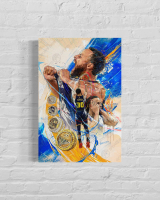 Steph Curry Warriors Custom 14x20 Canvas at PristineAuction.com