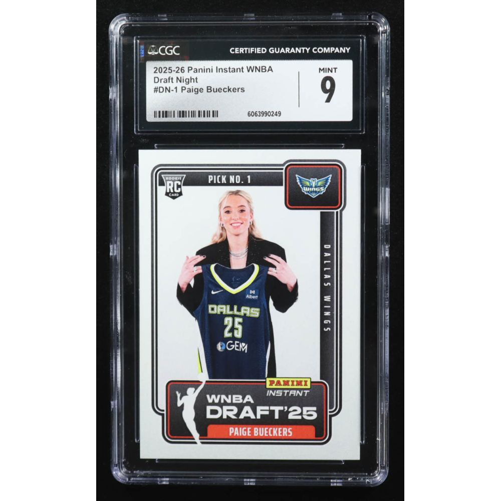 Paige Bueckers 2025-26 Panini Instant Draft Night #DN1 RC (CGC 9) at PristineAuction.com