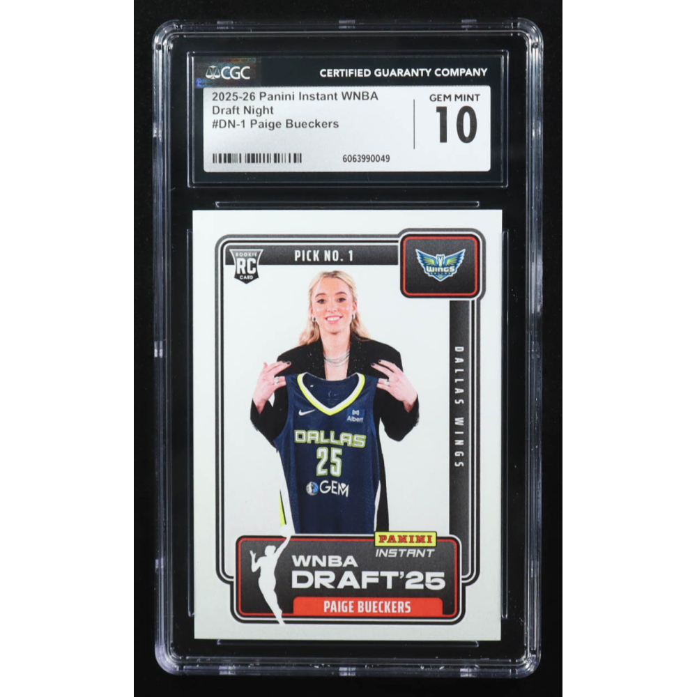 Paige Bueckers 2025-26 Panini Instant Draft Night #DN1 RC (CGC 10) at PristineAuction.com