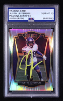 Justin Jefferson Signed 2020 Select Prizm Silver #161 RC (PSA) at PristineAuction.com