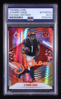 Ja'Marr Chase Signed 2021 Panini Phoenix Fire Burst #105 RC (PSA) at PristineAuction.com