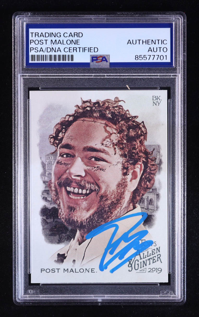Post Malone Signed 2019 Topps Allen and Ginter #176 (PSA) at PristineAuction.com Post Malone Signed 2019 Topps Allen and Ginter #176 (PSA) at PristineAuction.com