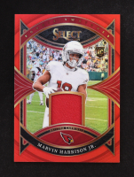 Marvin Harrison Jr. 2024 Select Rookie Swatches Prizm Red #22 RC at PristineAuction.com