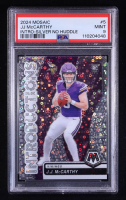 JJ McCarthy 2024 Mosaic Mosaic Introductions Silver No Huddle #5 RC (PSA 9) at PristineAuction.com