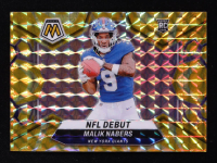 Malik Nabers 2024 Panini Mosaic Mosaic Reactive Yellow #284 DEB RC at PristineAuction.com