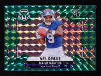 Malik Nabers 2024 Panini Mosaic Mosaic Green #284 DEB RC at PristineAuction.com