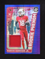 Marvin Harrison Jr. 2024 Donruss Optic Rookie Phenoms Blue Hyper #30 RC at PristineAuction.com