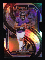 Lamar Jackson 2024 Select Prizm Silver Die Cut #121 at PristineAuction.com