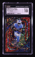 D'Andre Swift 2022 Select Prizm Red Disco #326 #28/49 (CGC 10 | Pristine Black Label) at PristineAuction.com