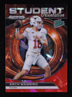 Arch Manning 2024 Panini Prizm Draft Picks Student Orientation Red Ice #23 RC at PristineAuction.com