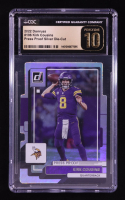 Kirk Cousins 2022 Donruss Press Proof Silver Die-Cut #106 #50/75 (CGC 10 | Pristine Black Label) at PristineAuction.com