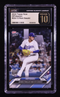 Roki Sasaki 2024 Topps Now Offseason #OS13 RC (CGC 10 | Pristine Black Label) at PristineAuction.com