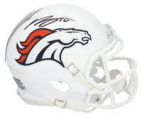 Bo Nix Signed Broncos Alternate Speed Mini Helmet (Fanatics) at PristineAuction.com