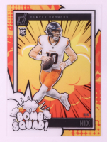 Bo Nix 2024 Clearly Donruss Clearly Bomb Squad #4 RC at PristineAuction.com