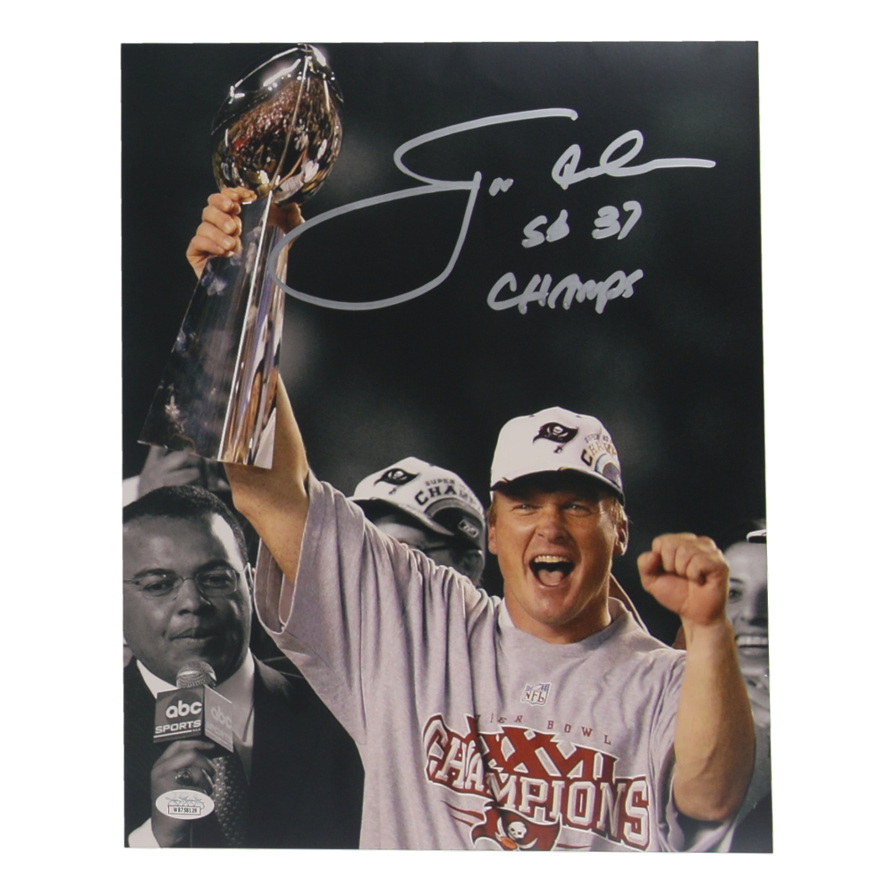 Jon Gruden Signed Buccaneers 11x14 Photo Inscribed "SB 37 Champs" (JSA) at PristineAuction.com