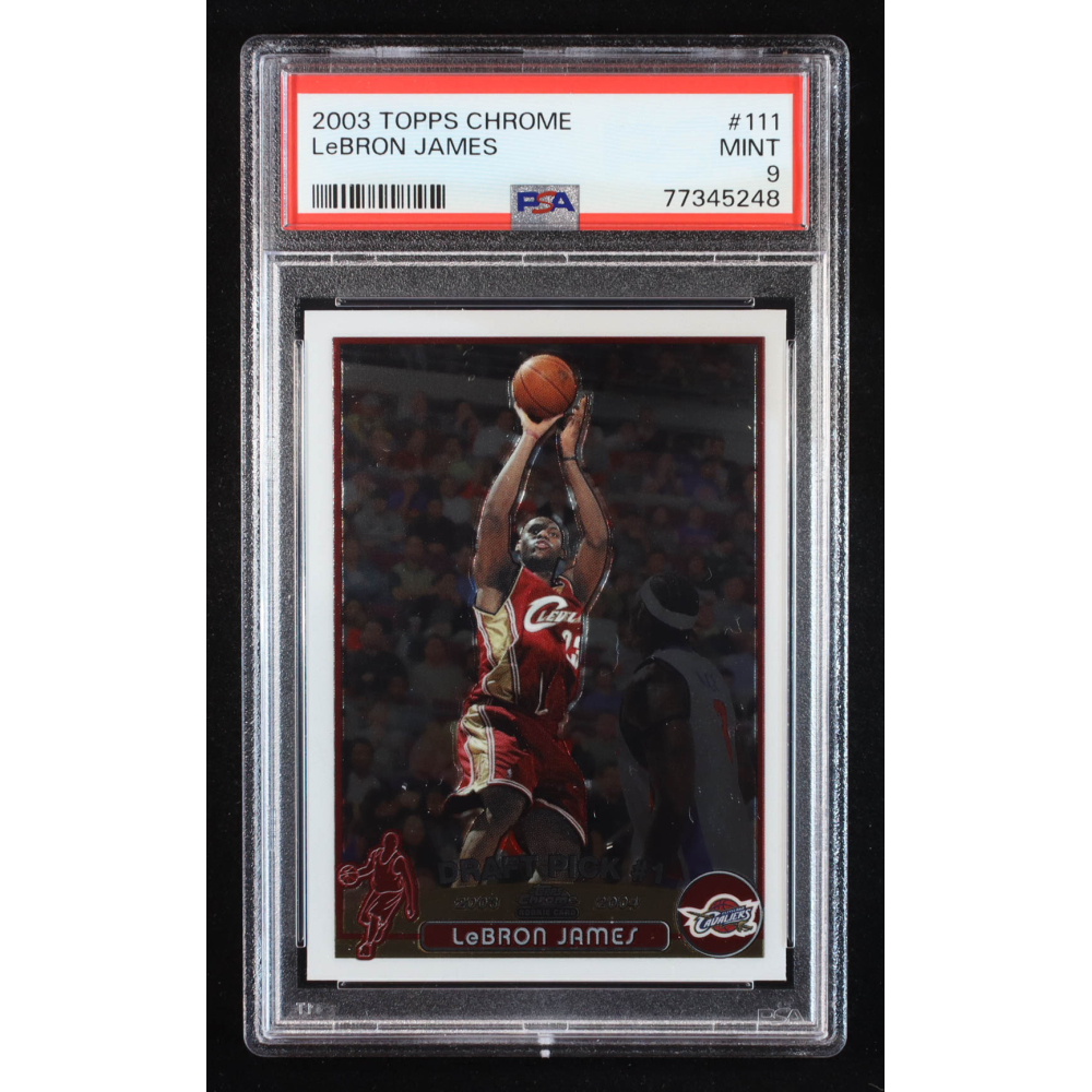 LeBron James 2003-04 Topps Chrome #111 RC (PSA 9) | Pristine