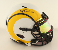 Aaron Donald Signed Rams Full-Size Authentic On-Field Lunar Eclipse Alternate Speed Helmet With Visor (Beckett) at PristineAuction.com