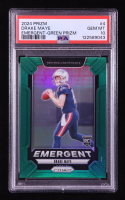 Drake Maye 2024 Panini Prizm Emergent Prizms Green #4 RC (PSA 10) at PristineAuction.com
