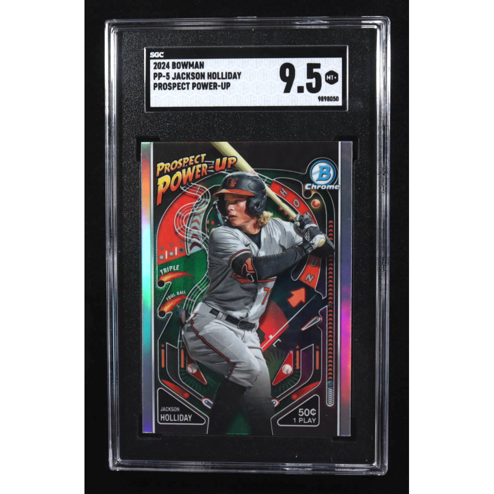 Jackson Holliday 2024 Bowman Chrome Prospect Power-Up #PP5 RC (SGC 9.5) at PristineAuction.com