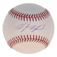 Wyatt Langford Signed OML Baseball (Fanatics & MLB) at PristineAuction.com