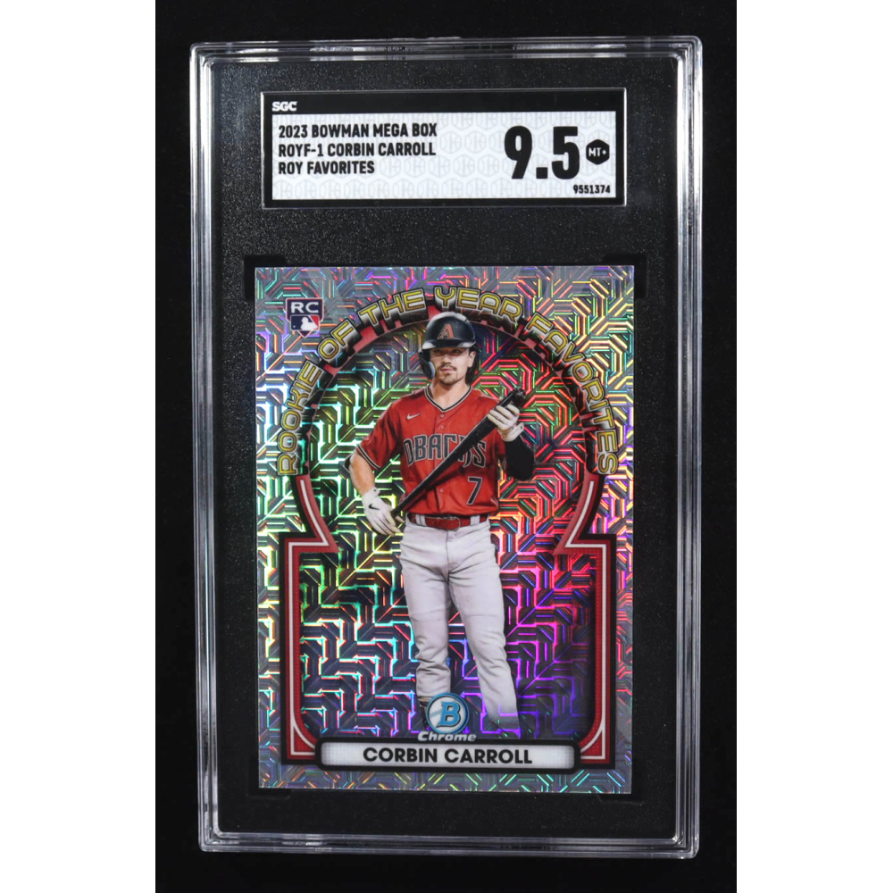 Corbin Carroll 2023 Bowman Chrome Mega Box Rookie of the Year Favorites #ROYF1 RC (SGC 9.5) at PristineAuction.com
