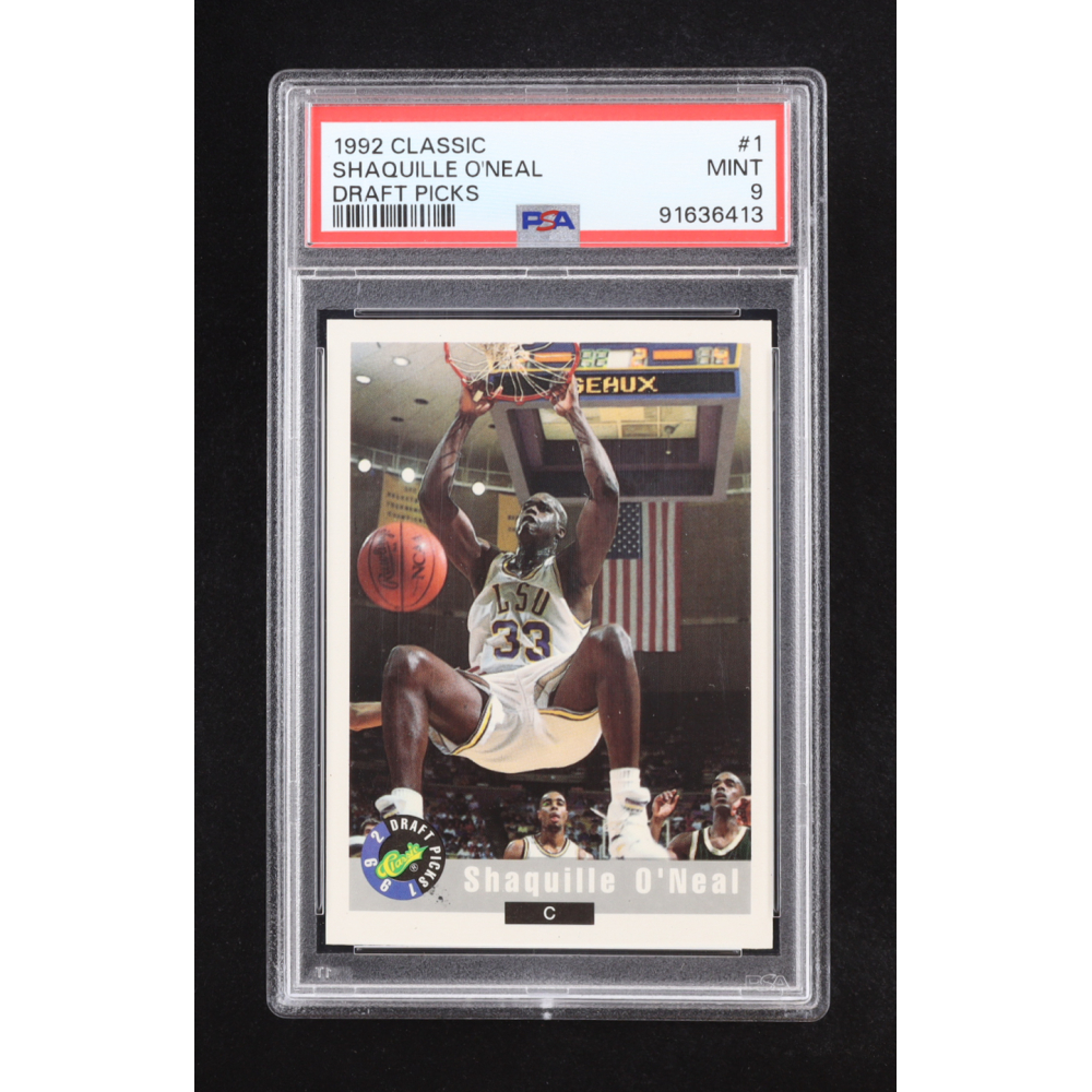 Shaquille O'Neal 1992 Classic Draft Picks #1 RC (PSA 9) at PristineAuction.com