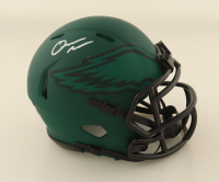 Quinyon Mitchell Signed Eagles Rave Alternate Speed Mini Helmet (JSA) at PristineAuction.com