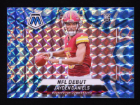 Jayden Daniels 2024 Panini Mosaic Mosaic Reactive Blue #272 DEB RC at PristineAuction.com