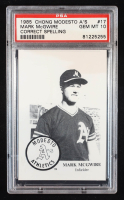 Mark McGwire 1985 Frank Chong Modesto A's #17 RC (PSA 10) at PristineAuction.com
