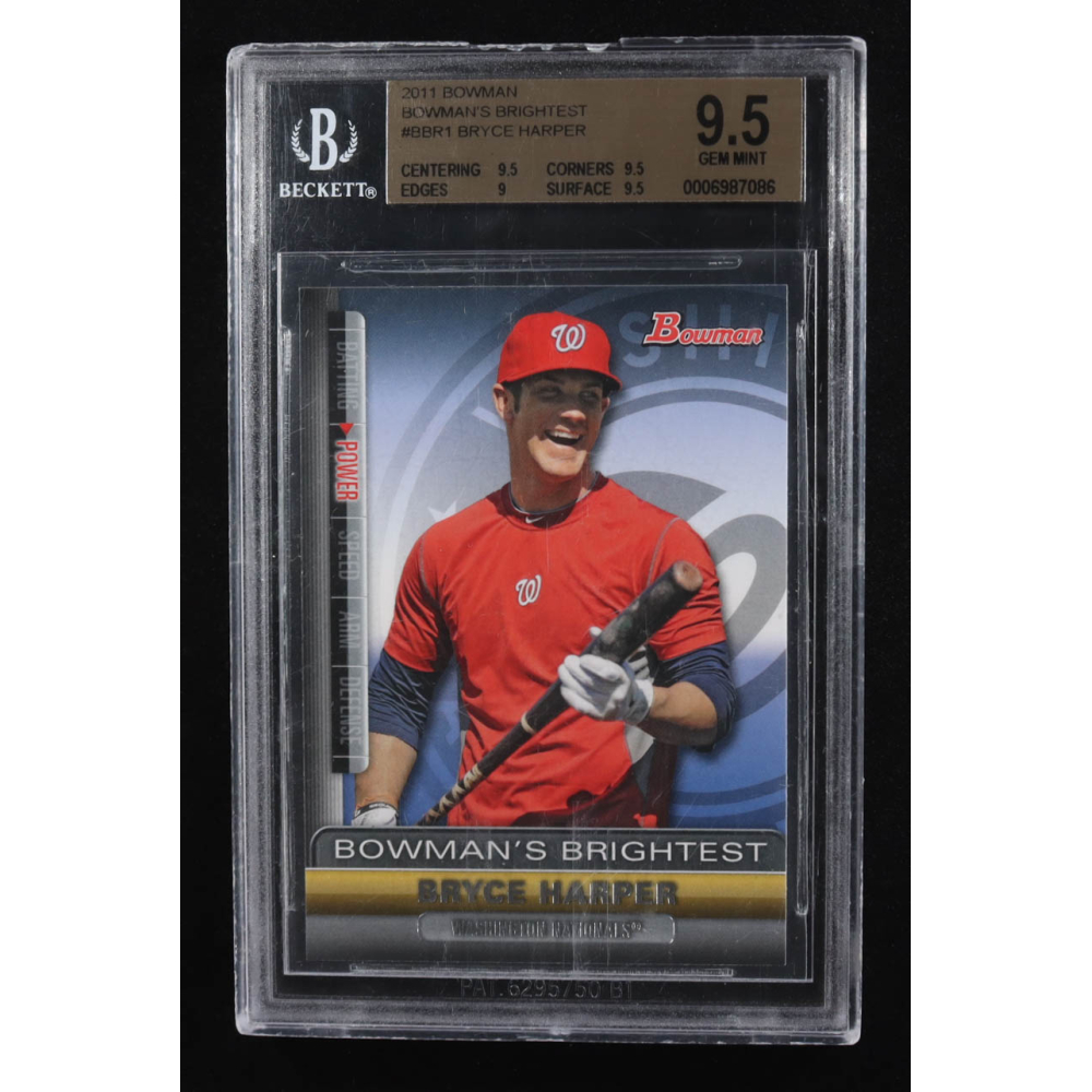 Bryce Harper 2011 Bowman Bowman's Brightest #BBR1 RC (BGS 9.5) at PristineAuction.com