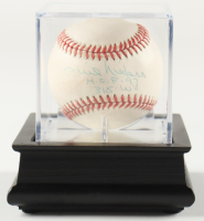 Phil Niekro Signed ONL Baseball in Display Case Inscribed "HOF 97, 318 W's" (PSA) at PristineAuction.com