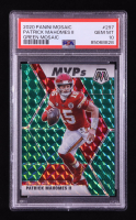 Patrick Mahomes II 2020 Panini Mosaic Mosaic Green #297 MVP (PSA 10) at PristineAuction.com