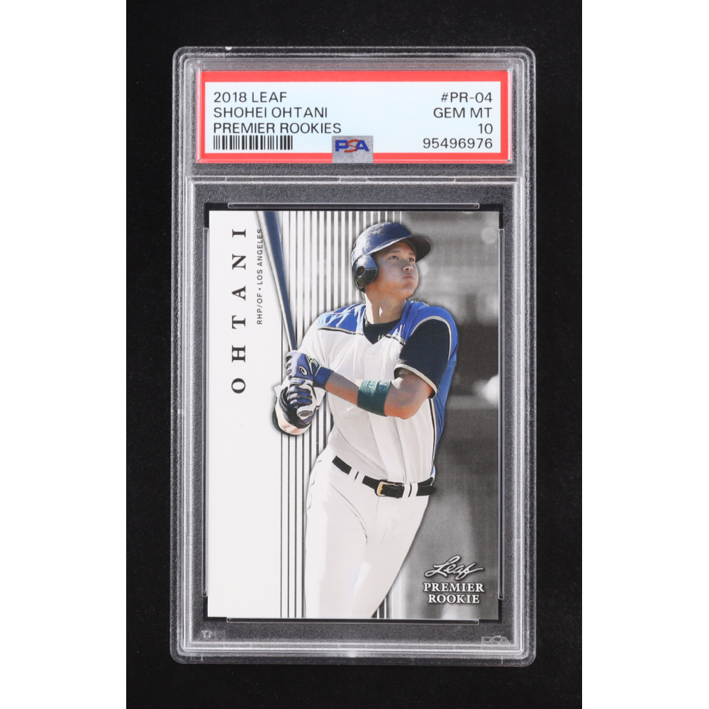 Shohei Ohtani 2018 Leaf Premier Rookies #PR04 RC (PSA 10) at PristineAuction.com