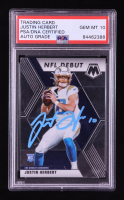 Justin Herbert Signed 2020 Panini Mosaic #263 DEB RC (PSA | Autograph Graded PSA 10) at PristineAuction.com