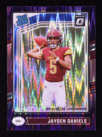 Jayden Daniels 2024 Donruss Optic Purple Shock #248 RR RC at PristineAuction.com