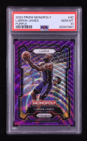LeBron James 2023-24 Panini Prizm Monopoly Purple #40 (PSA 10) at PristineAuction.com