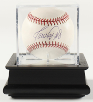 Javier Lopez Signed OML Baseball in Display Case (PSA) at PristineAuction.com