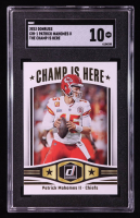 Patrick Mahomes II 2023 Donruss Champ is Here #1 (SGC 10) at PristineAuction.com