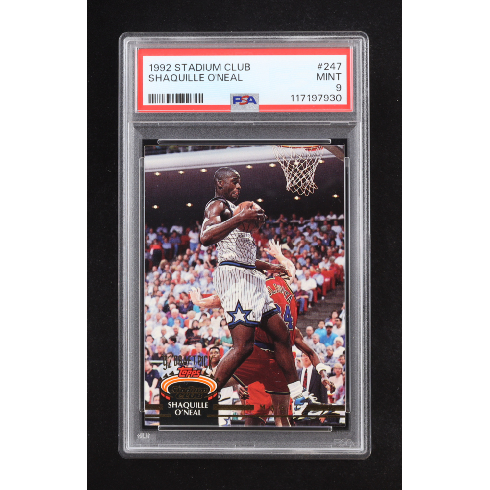Shaquille O'Neal 1992 Topps Stadium Club #247 RC (PSA 9) at PristineAuction.com