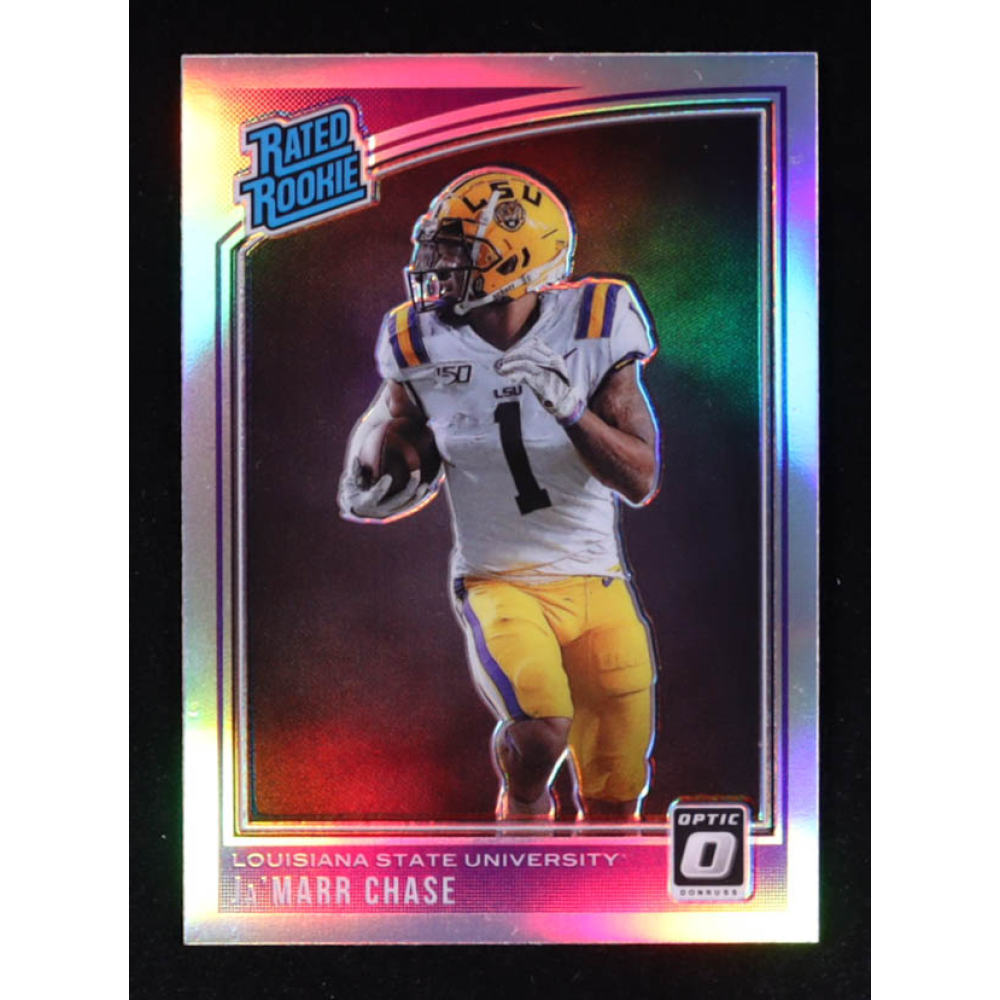 Ja'Marr Chase 2021 Panini Chronicles Draft Picks Donruss Optic Rated Rookies Holo #205 RC at PristineAuction.com
