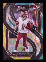 Jayden Daniels 2024 Select Prizm Green and Yellow Shock #112 RC at PristineAuction.com